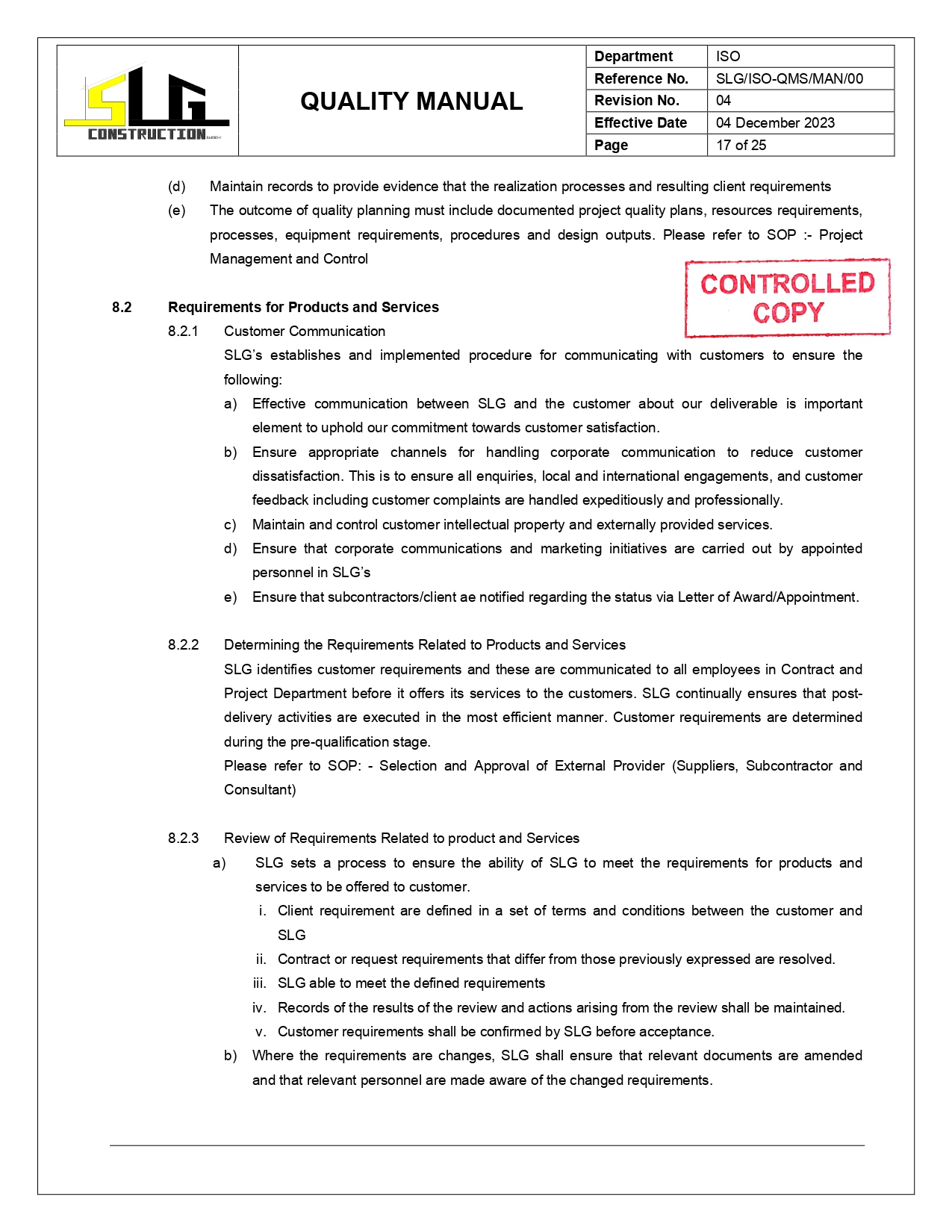 QMS Manual Page 19